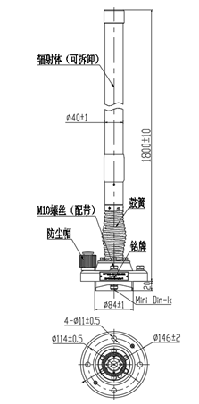 XW7232 566-803MHz车载驻停高增益天线