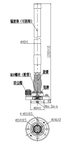 XW7196 566-803MHz车载遂行机动天线